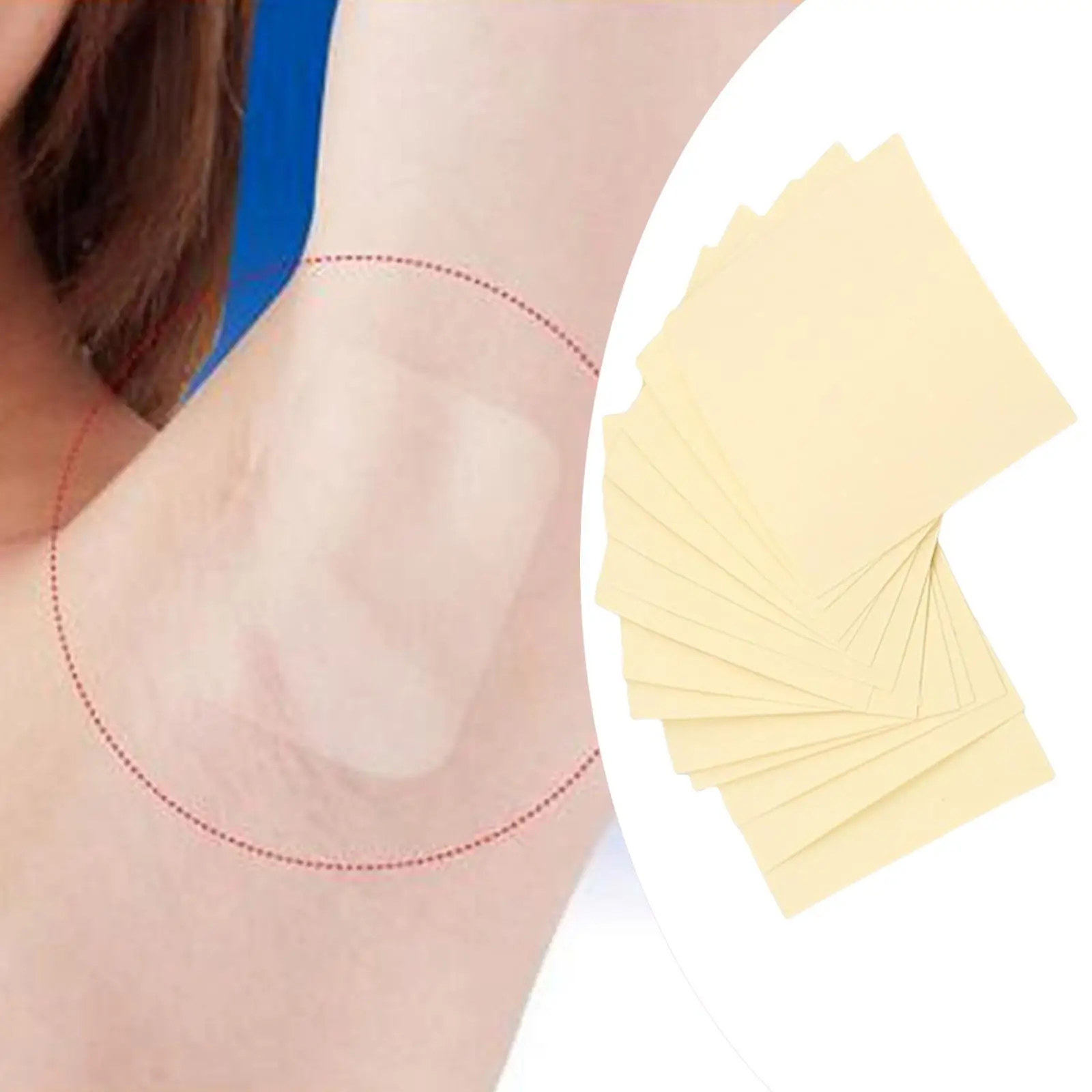 20 Pieces Non Visible Underarm Sweat Pads Anti Sweat Underarm Shielding Antiperspirant Sticker Keep Dry Comfortable for Unisex