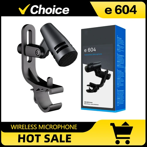 Imagen 1 del producto Micrófono de tambor E604 Tom Snare, instrumento cardioide con cable con soporte de brazo de Clip para grabación profesional