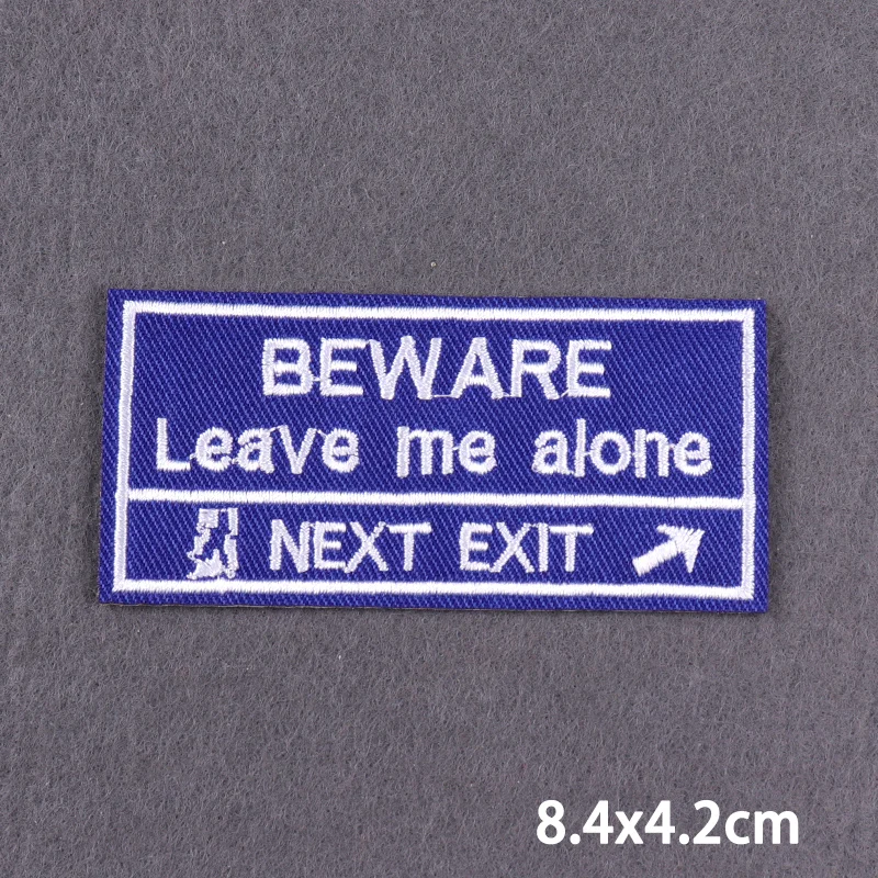 Schwarzer Aufnäher mit Slogan zum Aufbügeln für Kleidung, DIY-Stickerei-Applikation, Bügelbare Aufnäher, DIY-Bügelsticker, Abzeichen – Detail 31
