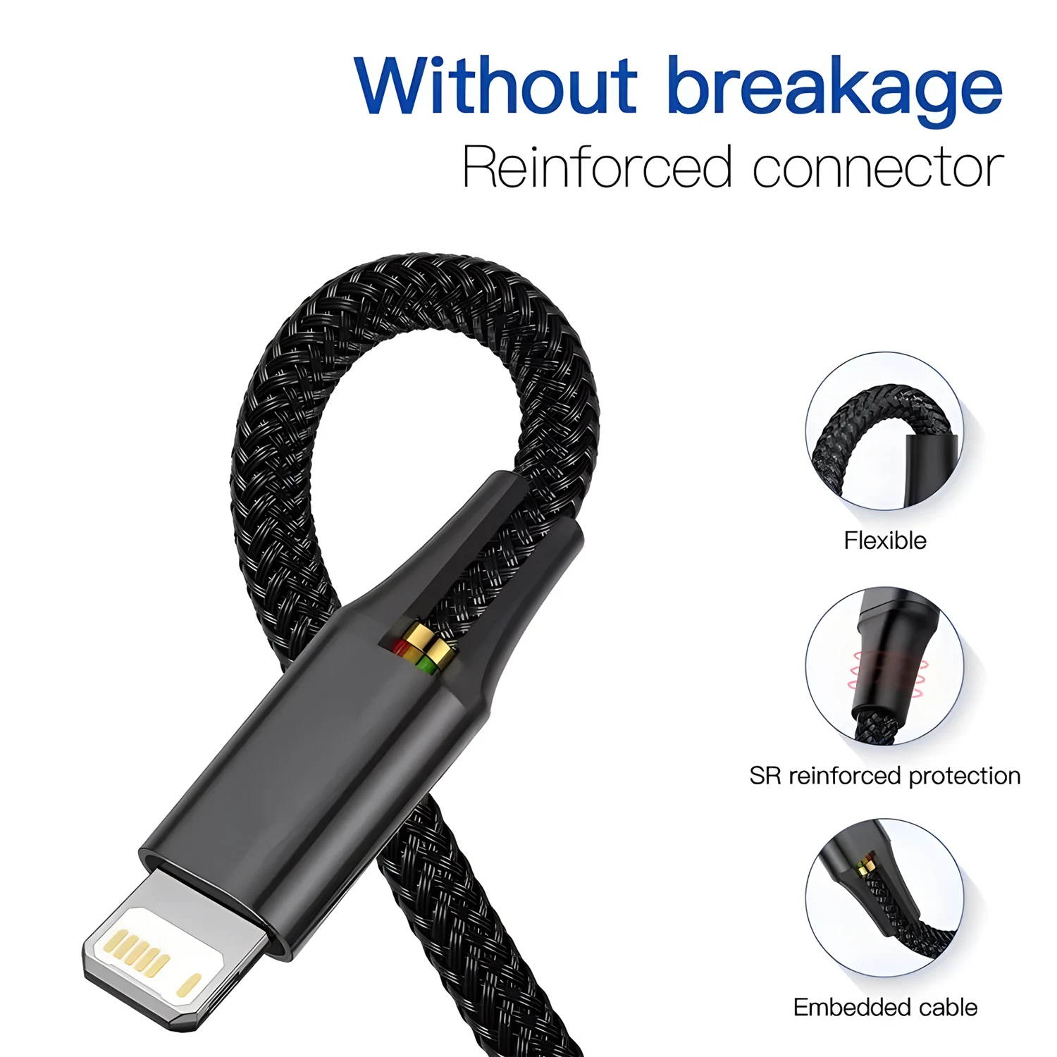 1/2/3pcs 4 in 1 Charger Cable For iPhone 15 14 13Pro Max Mini 3 in 1 Micro USB Type C Fast Charging Cable for iPhone Huawei view 4