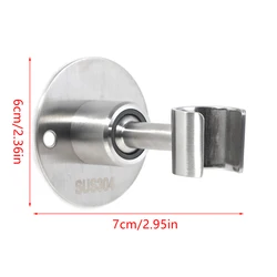Stainless Steel Bathroom Easy Install Shower Head Holder Hotel With Screws Durable Heavy Duty Wall Mounted Home Adjustable Angle