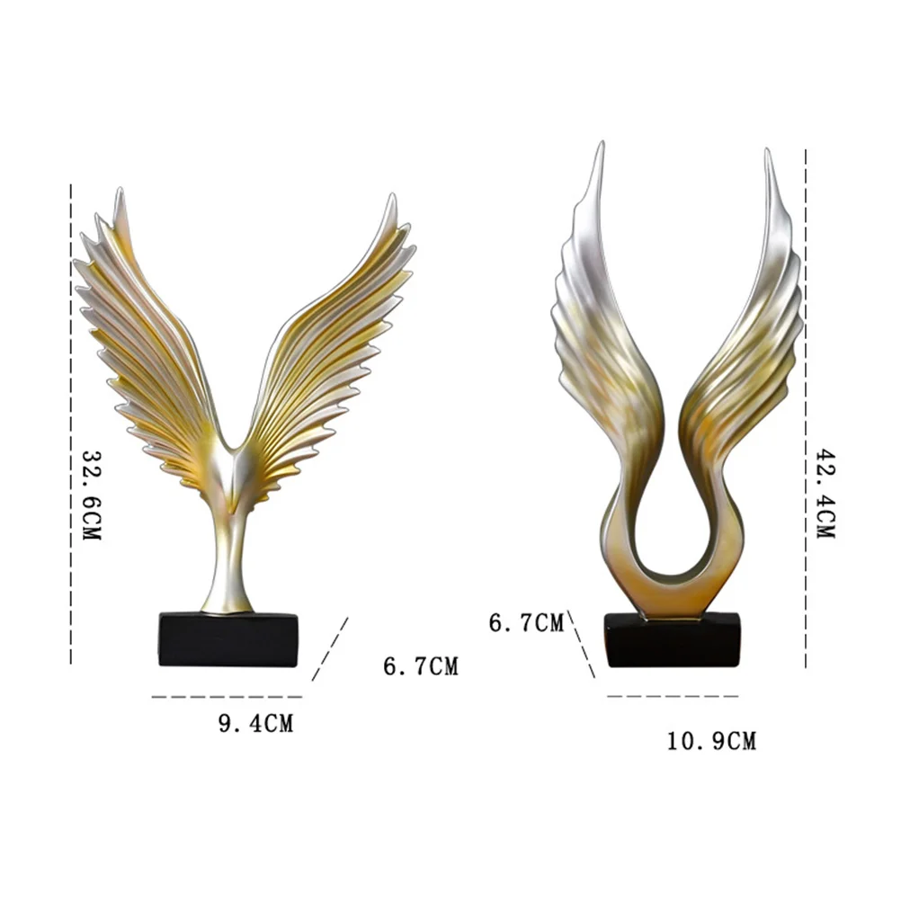 

Spreads Wings Resin Ornament Big Hawk Statue Decoration Premium Synthetic Material For Tabletop Shelves Cafe