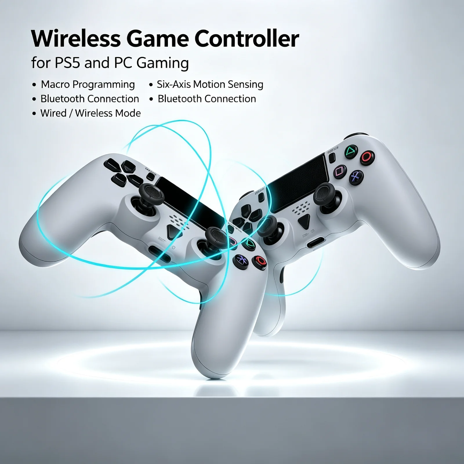 wireless-wired-bluetooth-game-controller-for-ps5-and-pc-featuring-macro-programming-six-axis-motion-sensing-gaming-accessories