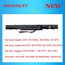Acer Aspire 노트북 배터리, E5-523G E5-553G E5-475, Acer TravelMate P249 P259 AS16A5K AS16A7K AS16A8K KT.00605.002