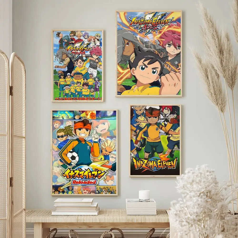 Trending Anime Inazuma Eleven Posters Premium Self-Adhesive No Residue Wall Sticker for Home Office Bar Decor