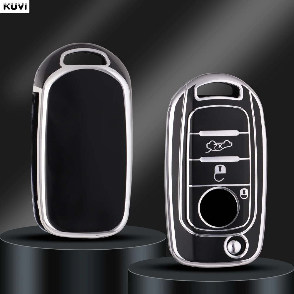 Tpu carro remoto flip chave caso capa escudo fob para fiat tipo tprp liberdade 500x doblo argo nuovo obrigado chave acessórios de proteção