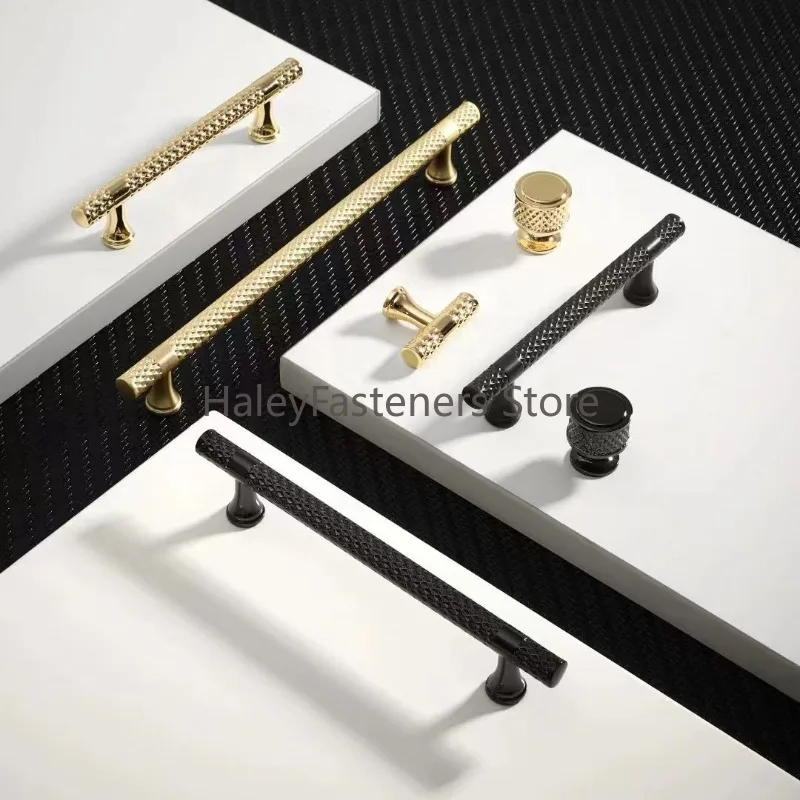 Simple High-end Cabinet Door Handle Round Golden Light Luxury Wardrobe Door Handle Cabinet Wine Cabinet Hardware Handle