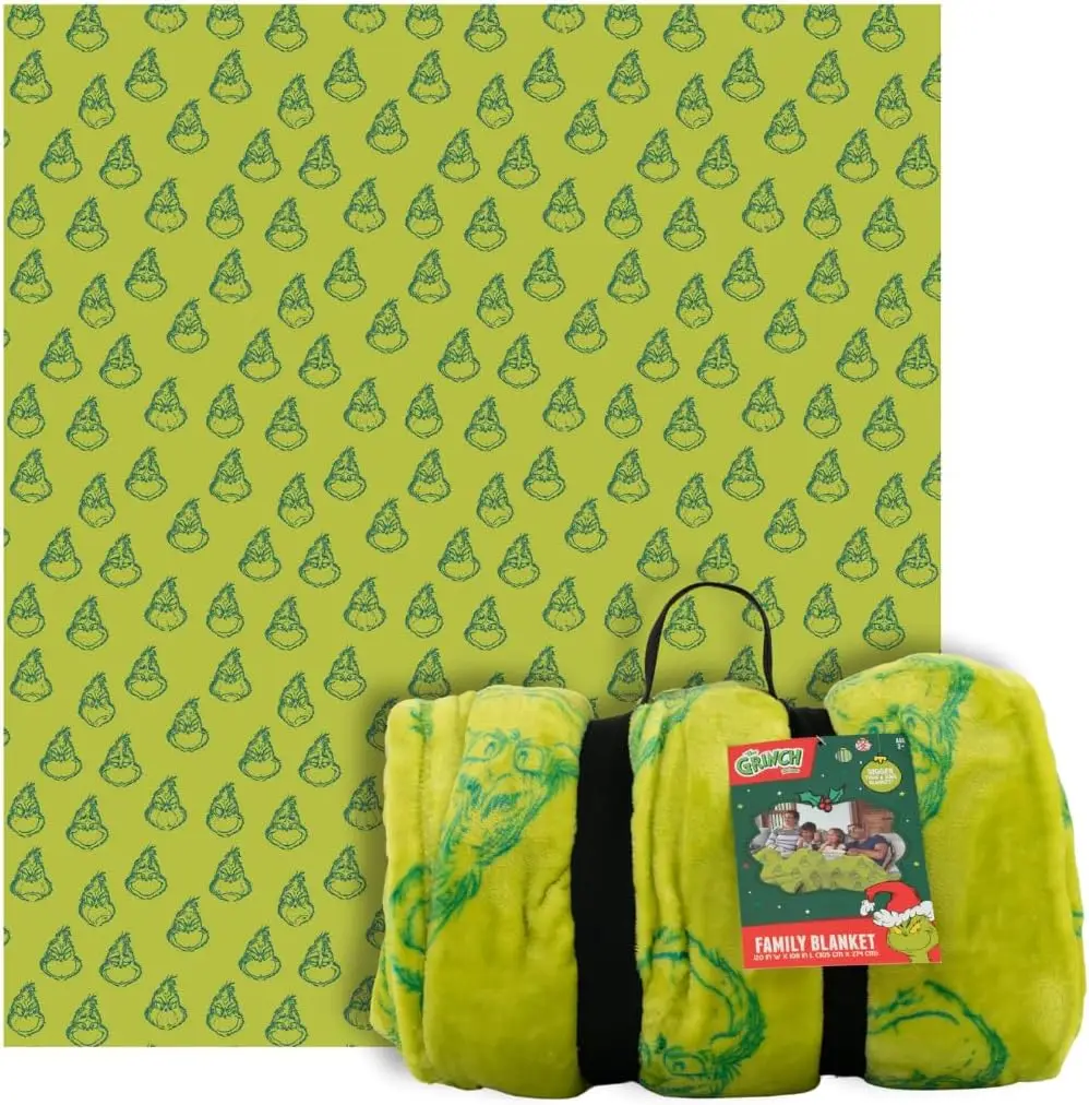 

Супер уютное семейное одеяло-плед, 120x108 дюймов, официально лицензированное праздничное рождественское постельное белье