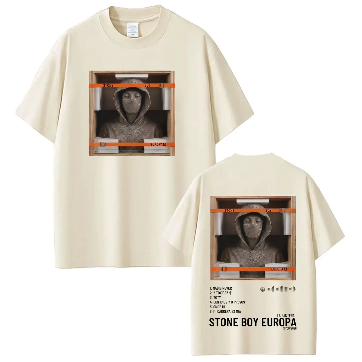 Singer La Pantera Stone Boy Europa Album Tour 2026 Merch T Shirts Men Women Fashion T-shirt Short-sleeved Cotton Casual T Shirt