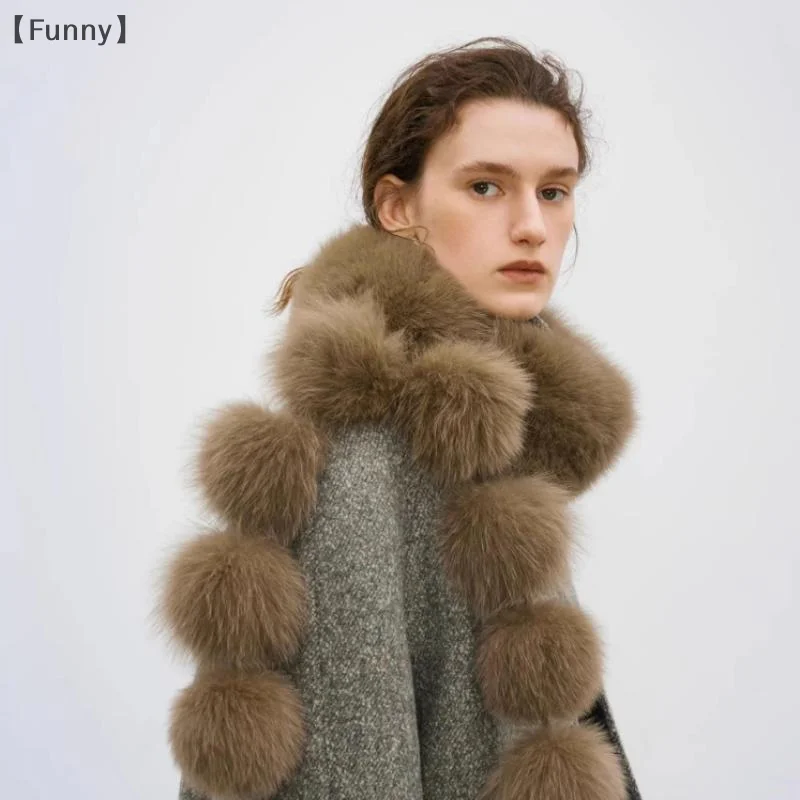 ☑funny-eenlong-cachecol-de-pele-de-raposa-falsa-feminino-inverno-quente-macio-cachecois-peludos-casual-senhora-ao-ar-livre-pescoco-mais-quente-colar