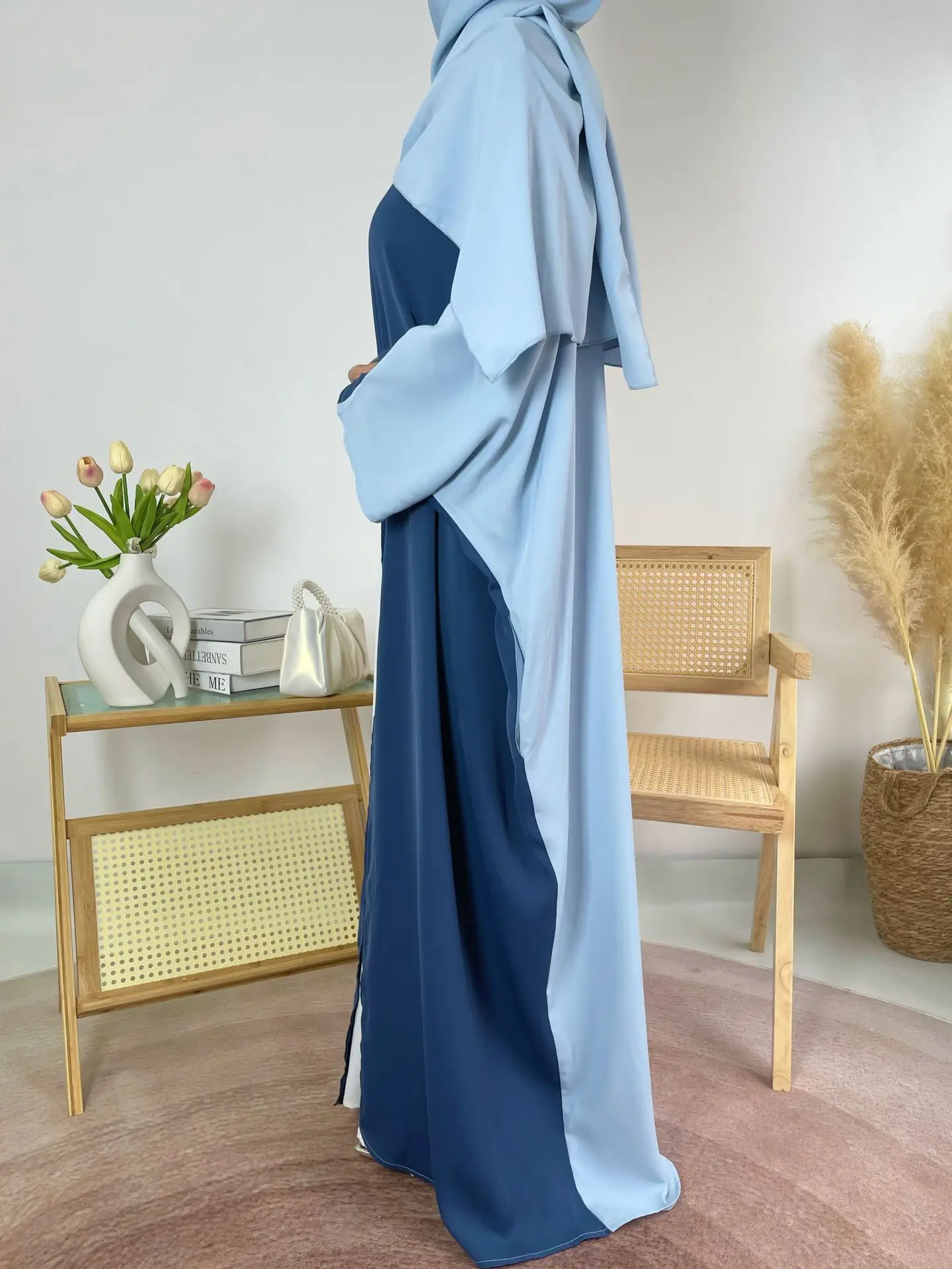 

2026 Ramadan Femme Kimono Abaya Muslim Open Abayas Women Kebaya Dubai Islam Kaftan Dress Kaftan Jalabiya Islamic Clothing Robe