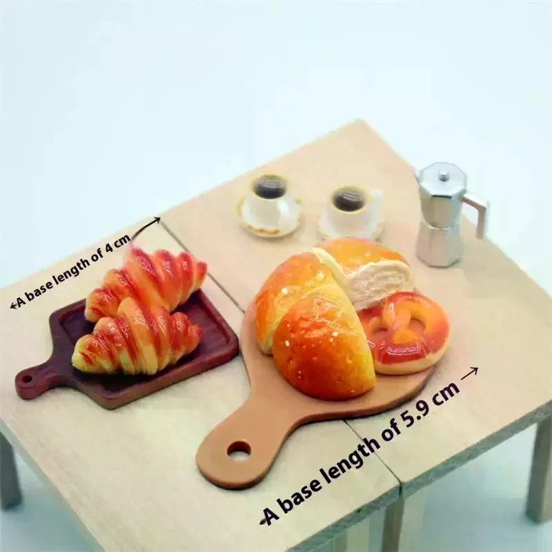 オーナメント キッズキッチン ごっこ遊び おもちゃ DIY アクセサリー ギフト かわいい ドールハウス ミニチュア コーヒー パン 朝食 11点セット モデル