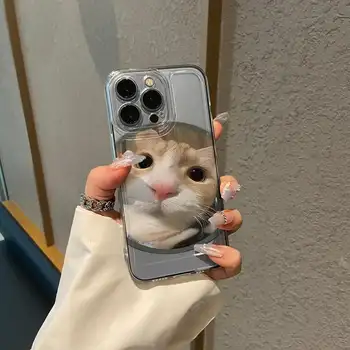 可愛大臉貓咪圖案手機殼,全包防震,適用於iPhone 16 Pro Max、15 Pro、14 Plus、13、12、11等機型。 10 最佳銷售 漂亮的iPhone手機殼 - №5