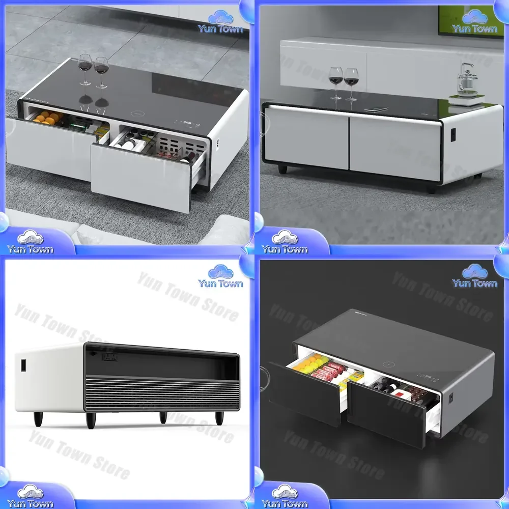 Smart Fridge Coffee Table for Home Use Convertible Refrigerated Coffee Table for Living Room Bedroom Office Furniture