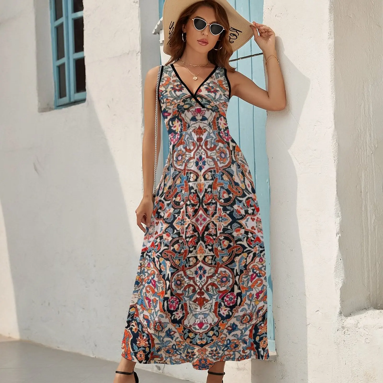 Sarouk Arak West Persian Rug Print Sleeveless Dress summer dresses for women 2024 beach dress prom dress 2024 evening