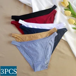 3Pcs Cotton Seamless Panties Women Low Waist Panty Briefs Underwear Female Underpants Comfort Hollow Panties Sexy Lingerie M-XL