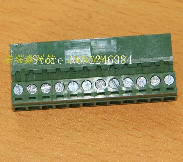 [SA]Terminal Block DECA Taiwan Progressive Alliance 5.08MM curved legs 12 green terminal blocks MC100 + ME010--20pcs/lot