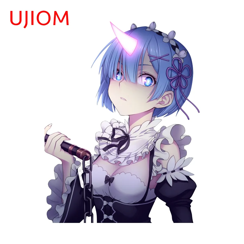 UJIOM Rem Lovely Wink Wall Sticker Creative Anime Character Amusing Design Exclusive PVC Decal Suitable For Decoration Chambre