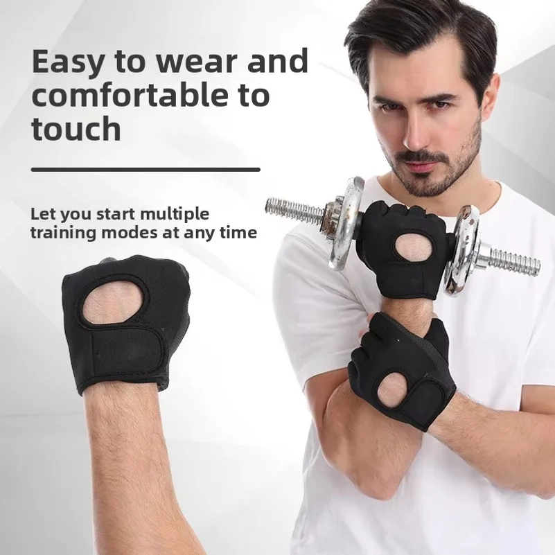 Gym Gloves Weightlifting Workout Dumbbell Crossfit Bodybuilding Accessorie Breathable Fitness Gloves Silicone Palm Hollow