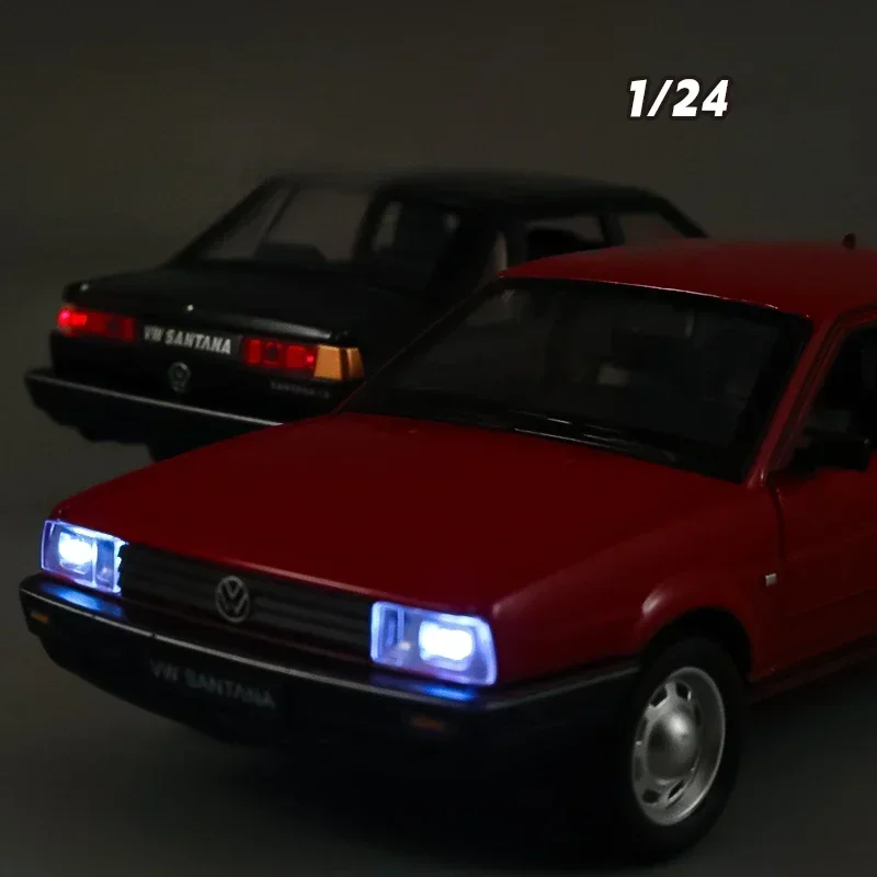 1/24 Skala VW Volkswagen Santana Vintage Model samochodu Diecast Zabawka Pojazd Dzieci Chłopiec Urodziny Samochód Zabawka Prezent Kolekcja Miniatura