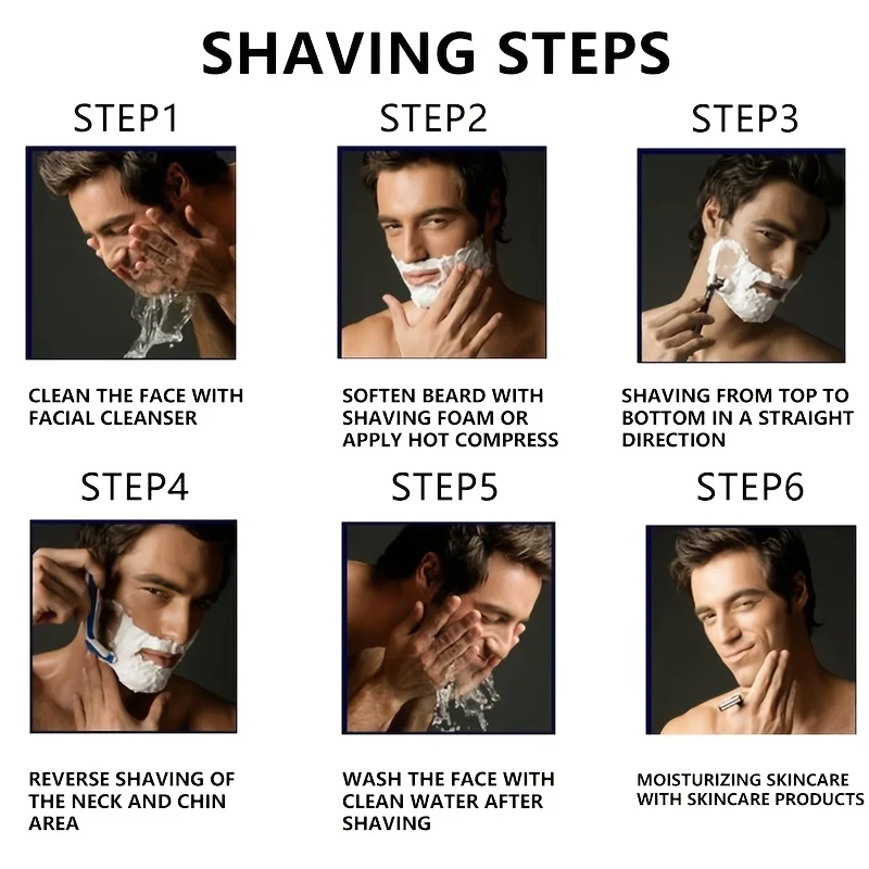 ماكينة حلاقة يدوية عالمية بخمس طبقات للرجال، شفرة حلاقة يدوية، رأس حلاقة قديم الطراز #4