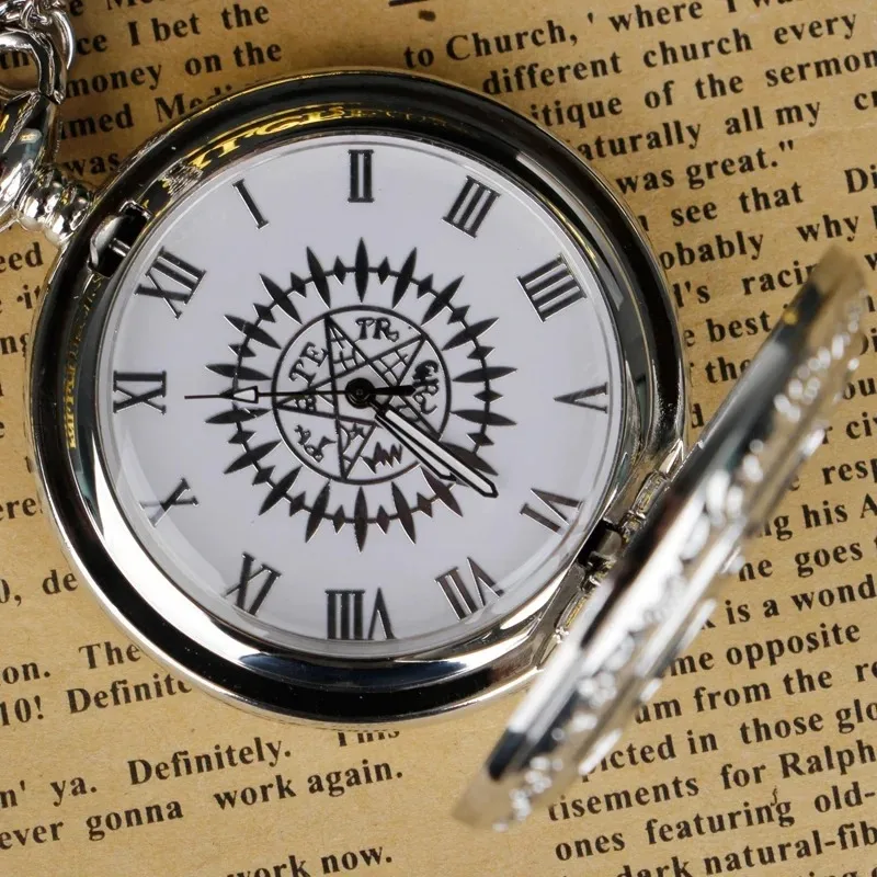 Nieuwe Mode Zilveren Quartz Zakhorloge Steampunk Holle Skelet Analoge Hanger Ketting Mannen Vrouwen Gift