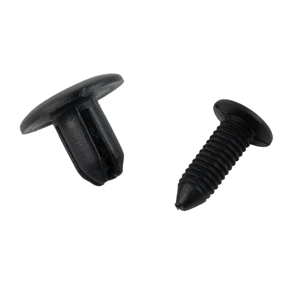 

50pcs/set Black Universal Car Fasteners Clip For Bumper Fender Fixing Fasteners Plastic Screws Auto Accessories 8mm