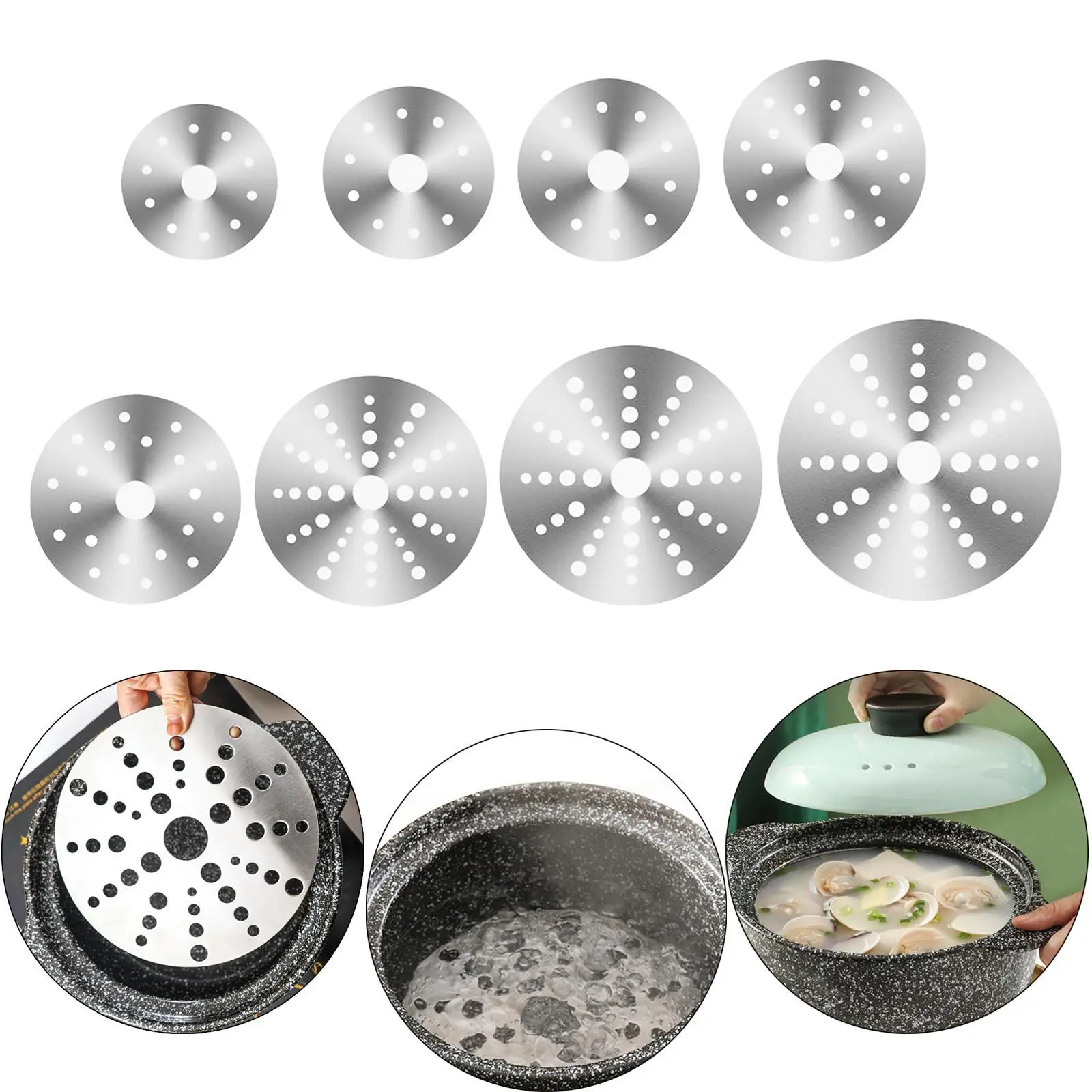 Heating Diffuser Plate Protection Cover Induction Plate Adapter Heat Conduction Plate Defrosting Tray for Resturant Kitchen Pan