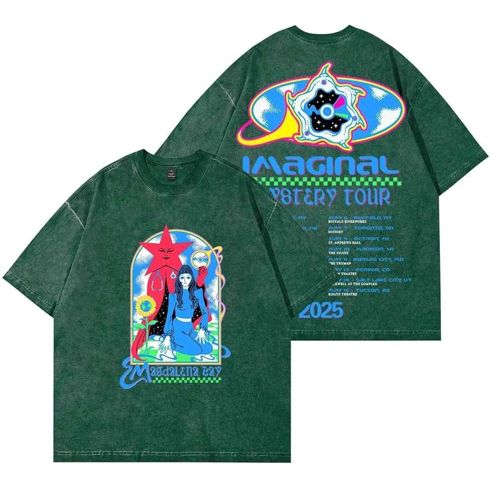 تي شيرت Magdalena Bay Merch تي شيرت Merch صيفي للجنسين كاجوال بأكمام قصيرة تي شيرت قطني مغسول