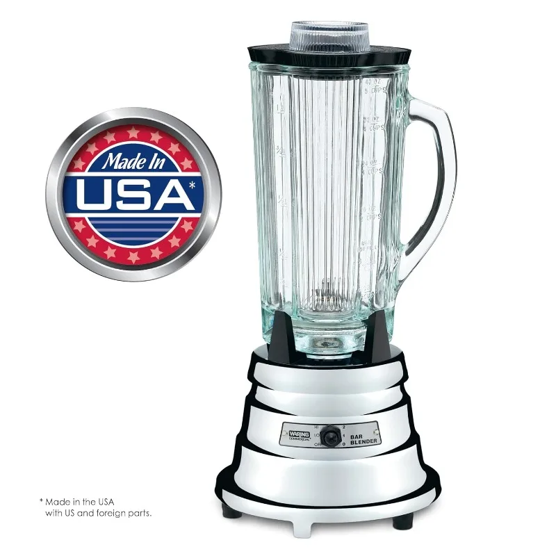 Commercial BB900G 1/2 Chrome Bar Blender with 40-Ounce Glass Container Silver