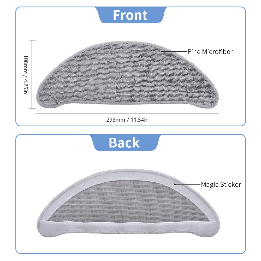 Filtro Hepa, bolsas de polvo, para Xiaomi Roidmi Eve Plus, accesorios de aspiradora robótica, paño de mopa, cepillo principal, cepillo lateral, piezas de repuesto, para el hogar