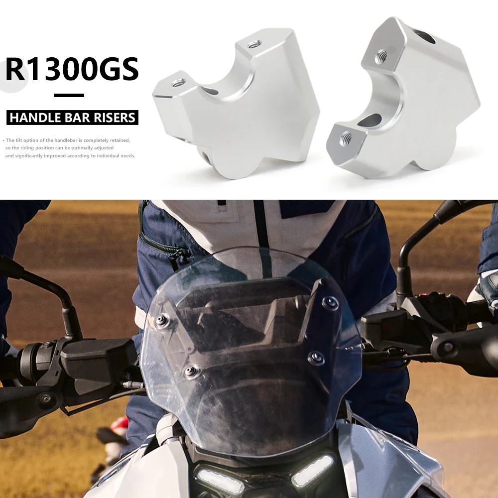 

Motorcycle CNC Handlebar Riser Height up Adapters Handlebar Back Move Mount For BMW R1300GS R 1300 GS R1300 GS r1300gs 2023 2024