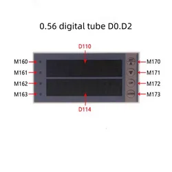 PLC relay display and input parameter display board, function is equivalent to text, touch screen is not programmed D110.D114