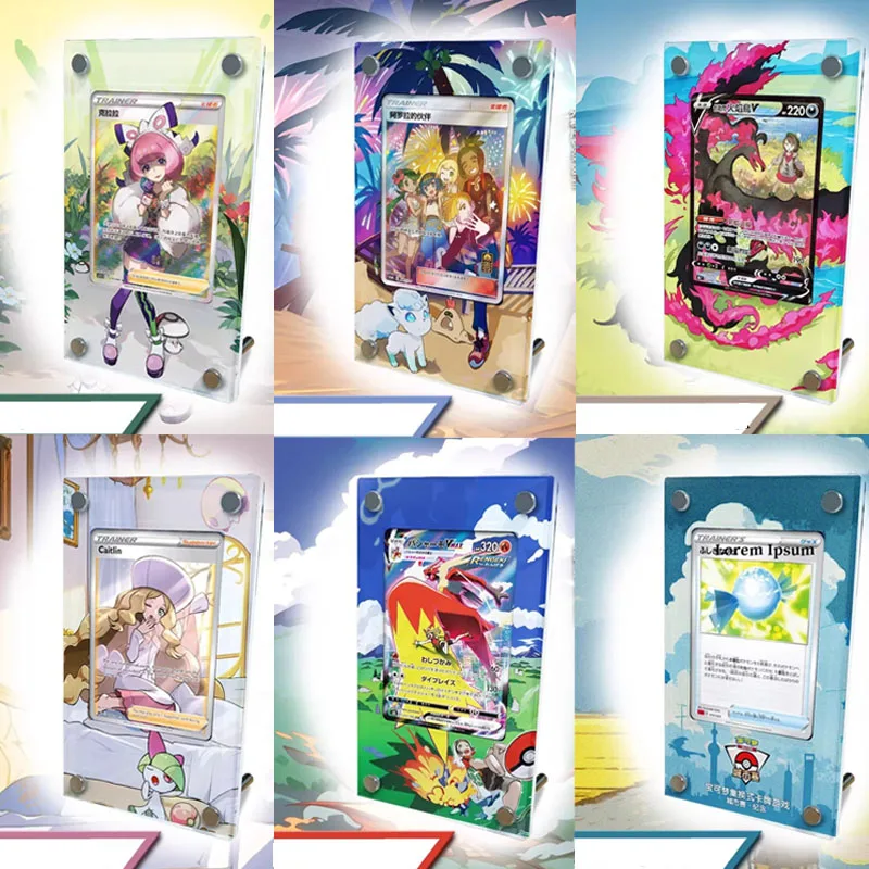 Pokemon-Karte Ziegel Urshifu Giratina Flannery Anime Game Collection Karte Acryl Schutzhülle Geschenk Spielzeug enthalten Karten nicht