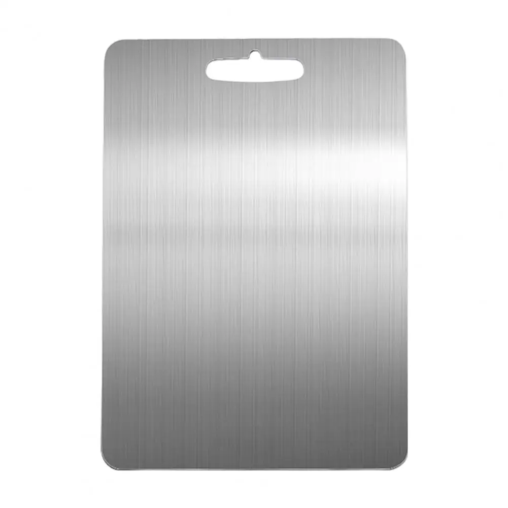 

Stainless Steel Cutting Board Durable Stainless Steel Chopping Board with Non-slip Surface Heavy Duty Kitchen Accessory for Easy