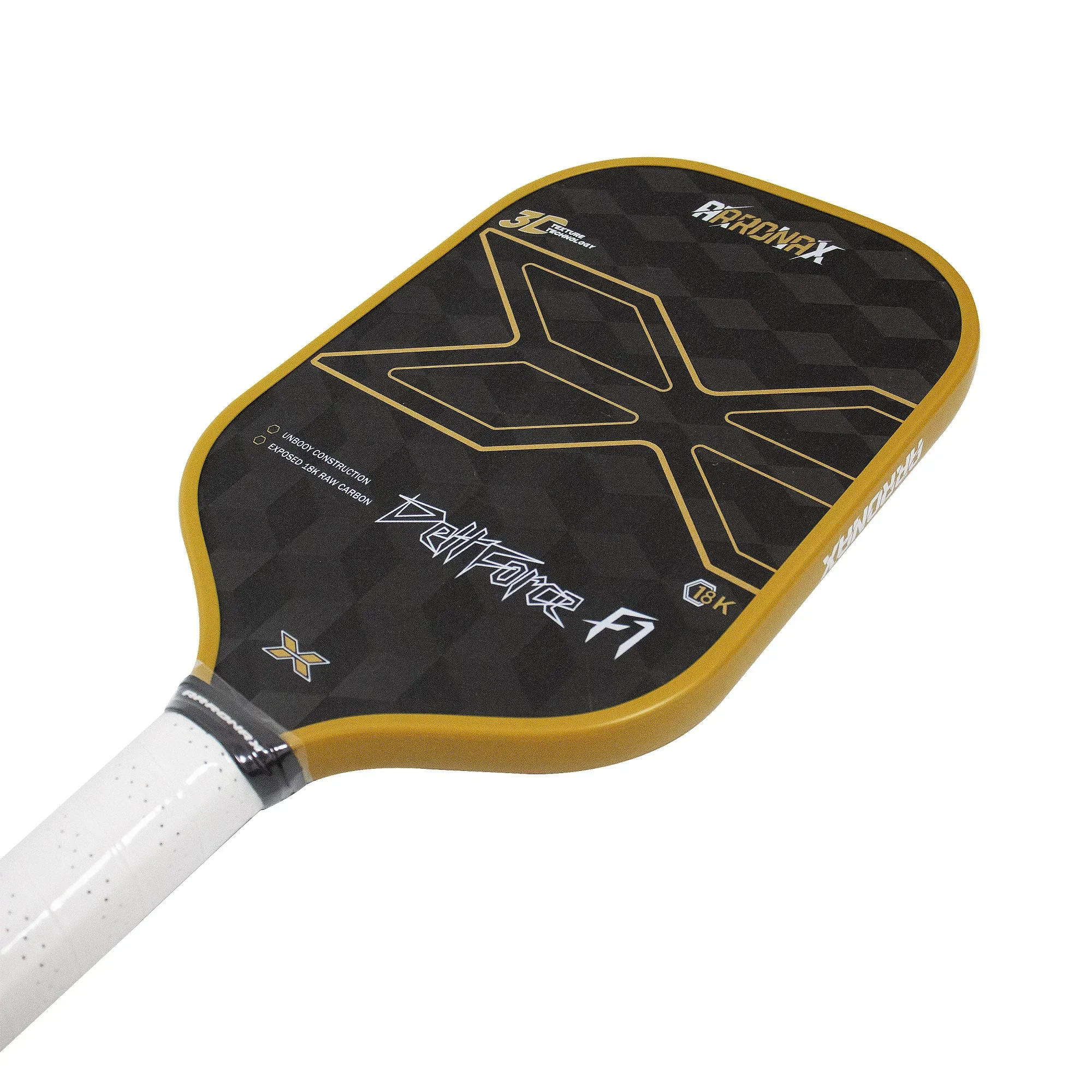 Pickleball Paddle with Cover Bag, 3D 18K Carbon Fiber Friction Textured Surface, Polymer Core, Thermoformed Palas De Padel