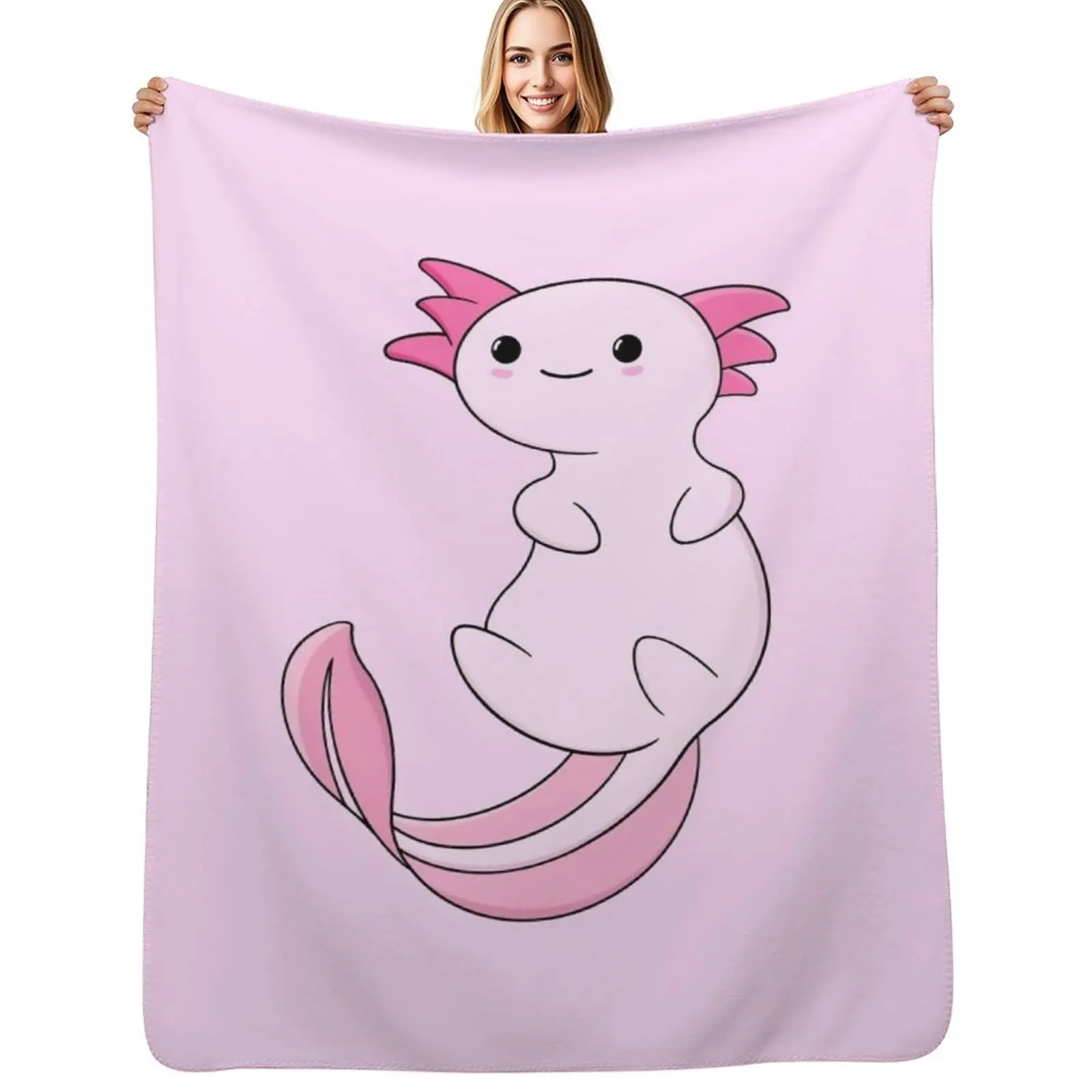 

cute axolotl - cute axolotl design Throw Blanket Blankets For Sofas For Sofa Thin Fashion Sofas Blanket