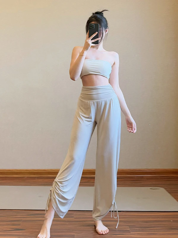 Pantalones de Yoga finos de pierna recta de cintura alta para mujer primavera otoño pantalones deportivos para correr al aire libre pantalones casuales coreanos Sle