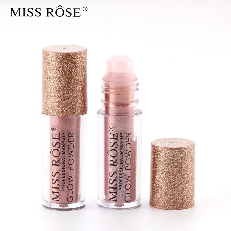 MISS ROSE-sombra de ojos líquida, 16 colores, brillo intermitente, resistente al agua, portátil, Metal brillante, sombra de ojos ahumada, cosmética