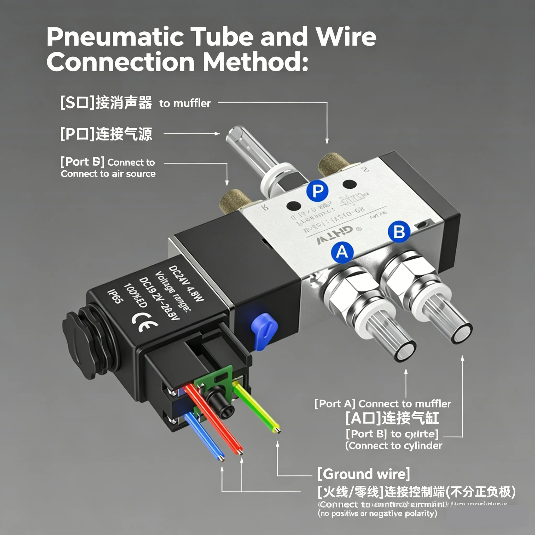 Solenoid Valve Group 4V210-08 Pneumatic Control Valve Solenoid  Confluence  Plate Integrated 220V 24V Pneumatic