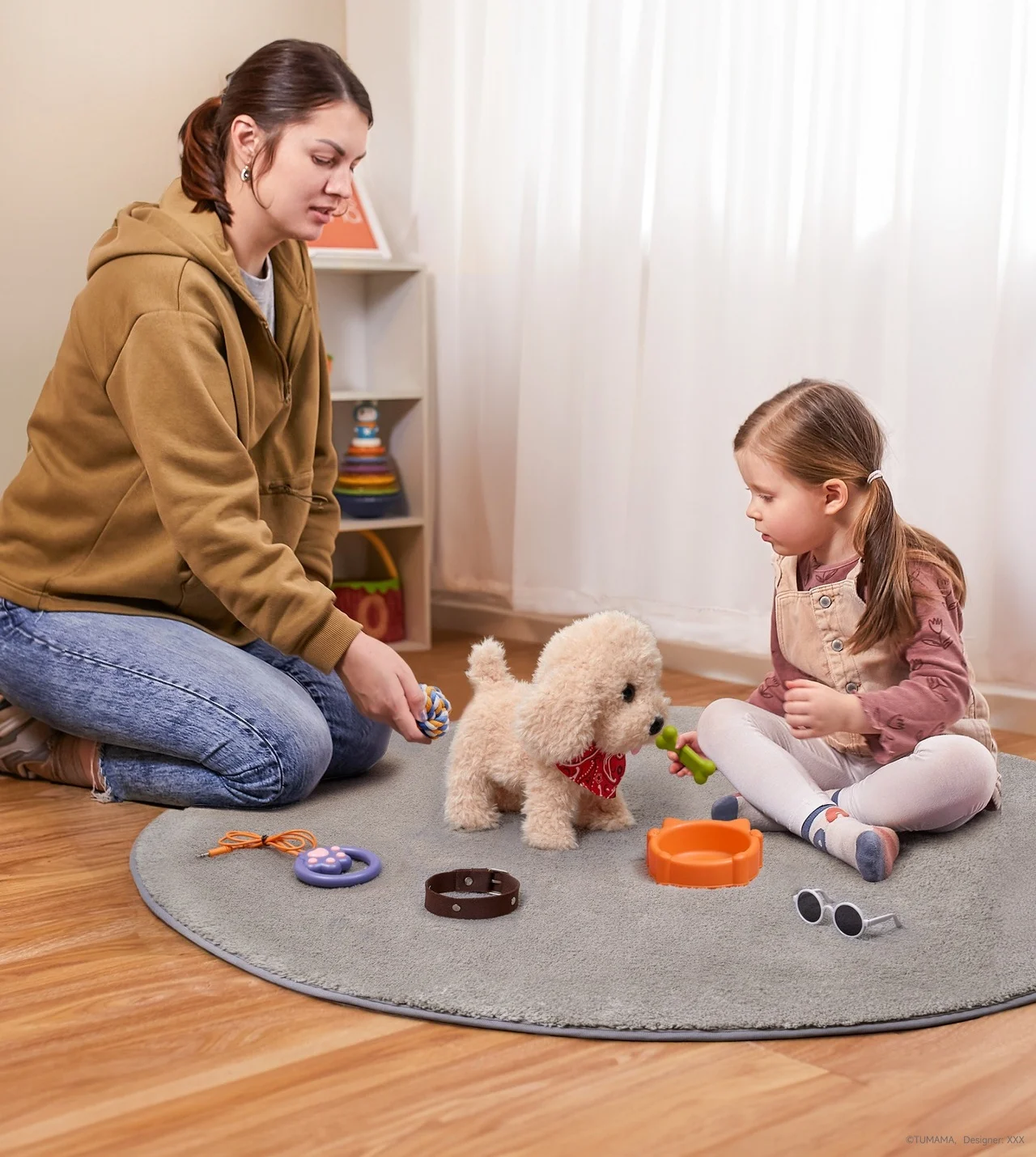 Jouet électronique en peluche pour chien, chiot, jouets interactifs amusants, promenades, aboiements, secouer la queue, habiller, Animal en peluche réaliste, cadeau pour filles