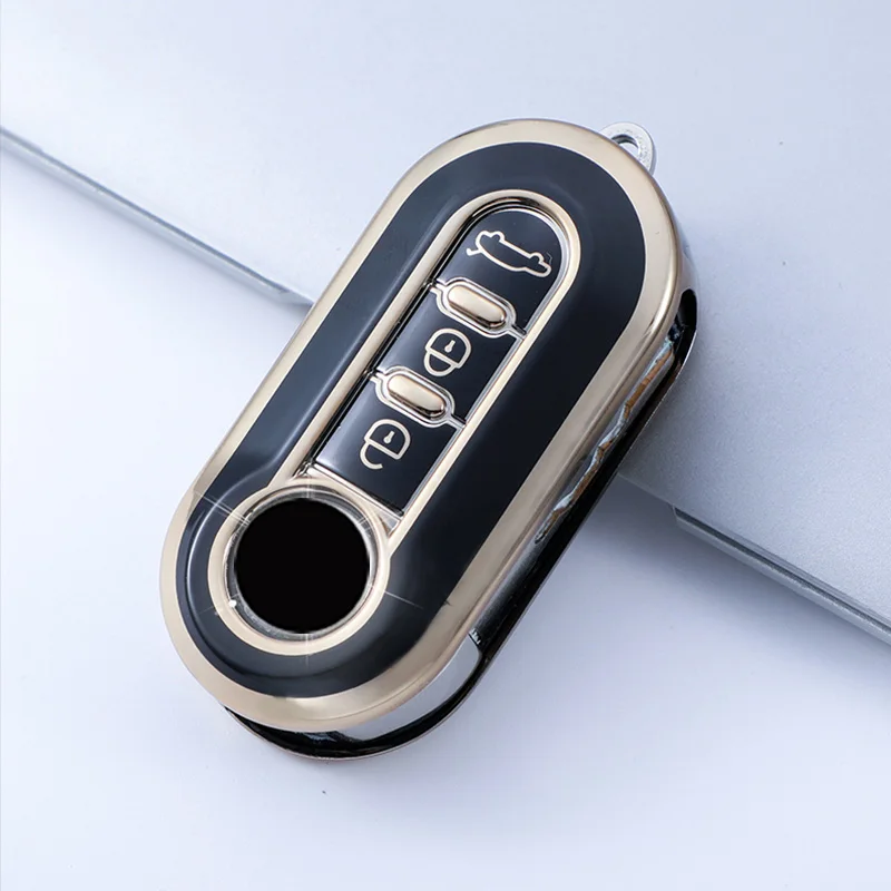 Shell Fob TPU Car Flip Key Case Cover For FIAT 500 Ducato Punto Panda Lancia Musa For Citroen Jumper Peugeot Boxer Accessories