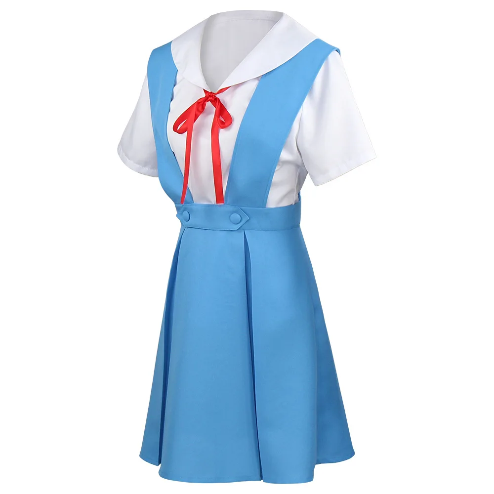 Anime New Century Gospel Warrior cosplay school uniform Ayanami Akira ChristmasAnime Costume Cosplay Costume Women Top Pants