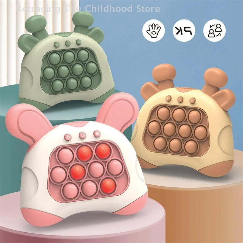 Macchina da gioco puzzle a bolle luminose Giocattoli a spinta rapida Giocattoli educativi per bambini Giocattoli intellettuali creativi