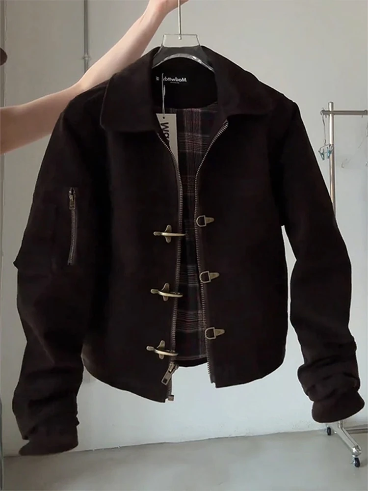 Retro American Aircrt Bule Flight Jaet ort Sle for Men And Women Autumn Season Unique Design Vintage Outerwear