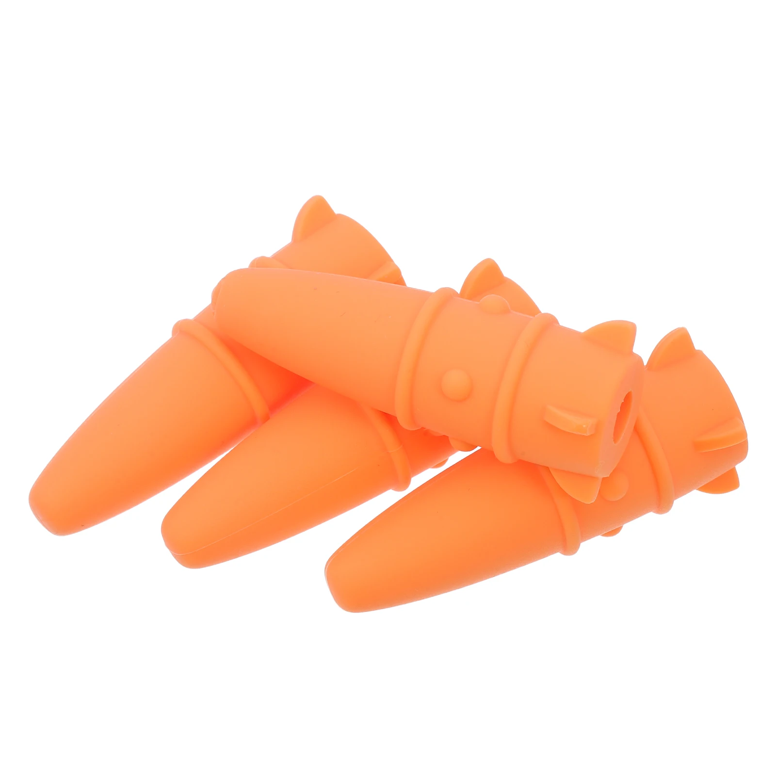 4 szt. Silikonowe nakładki na ołówki w kształcie rakiety, otwór 6,8 mm: miękkie, gryzalne nakładki na ołówki dla uczniów z potrzebami sensorycznymi, zielone ochraniacze na końcówki ołówków