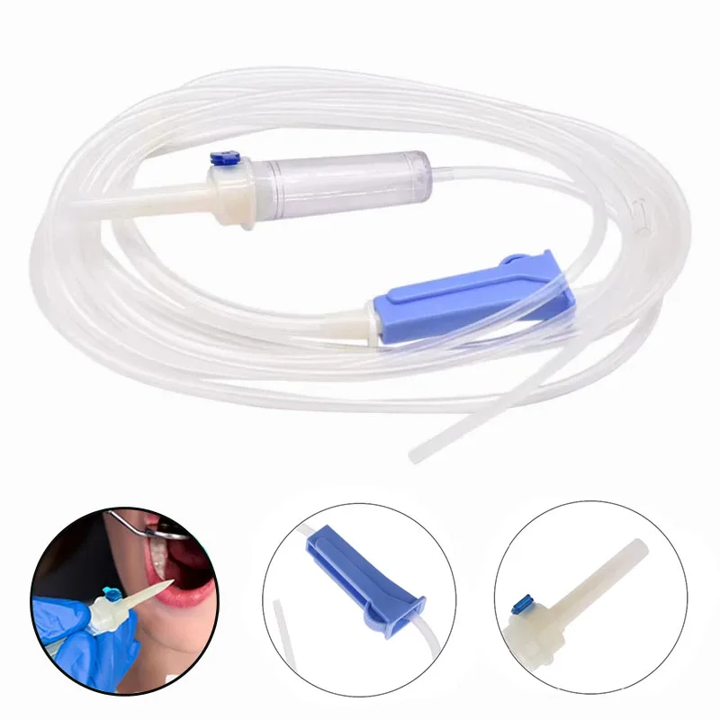 1/5/10/20/50Pcs Dental Disposable Mouth Irrigator Water Pipe Dental Implant Transparent Flushing Pipe Surgical Match Flush Hose