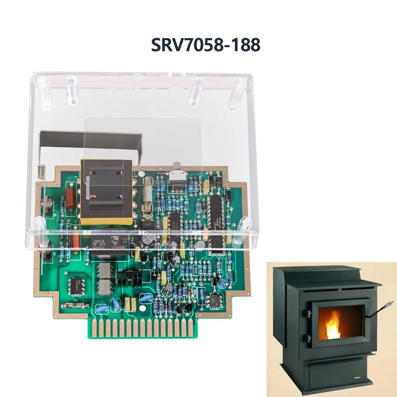 Fireplace Control Box Circuit Board #SRV7058-188 Fit for EcoChoice PS35, PS50, CAB50, Replaces old part number SRV7058-172