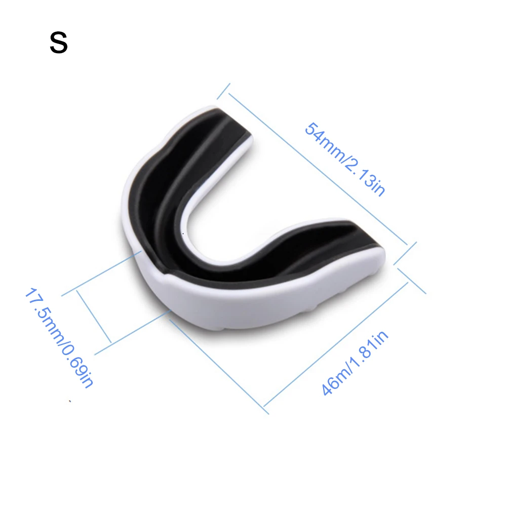 درع علكة الملاكمة للأطفال مع حقيبة للتخزين لحماية الأسنان من مادة EVA واقي الفم الرياضي مزدوج اللون لـ Lacrosse Rugby Taekwondo #6