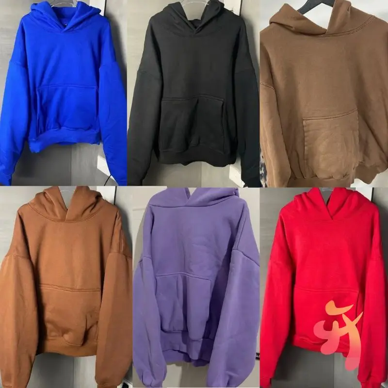 

Модные уличные негабаритные толстовки Kanye Season6, зимние сверхпрочные утолщенные двухслойные пустые толстовки с капюшоном